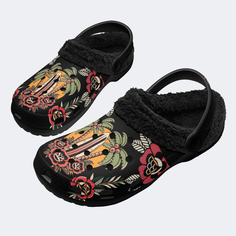 Surfboard And Summer Slippers/Sandals