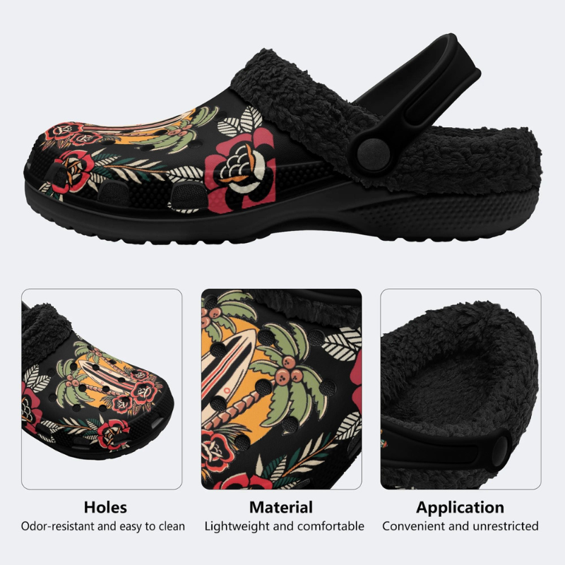 Surfboard And Summer Slippers/Sandals