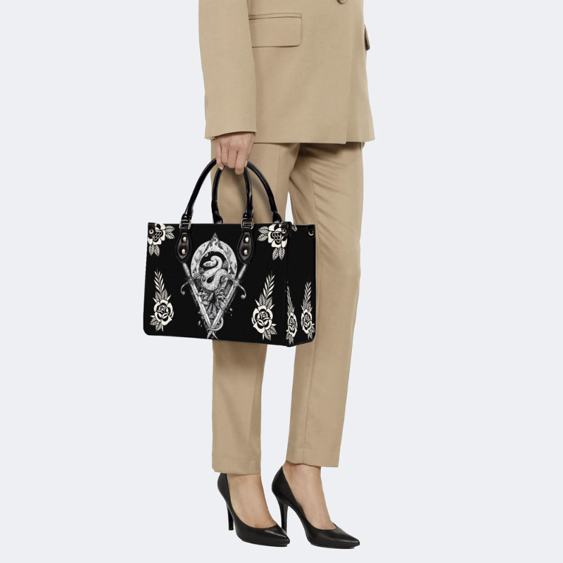 Sword And Snake Print Handbag Factory Direct Sales