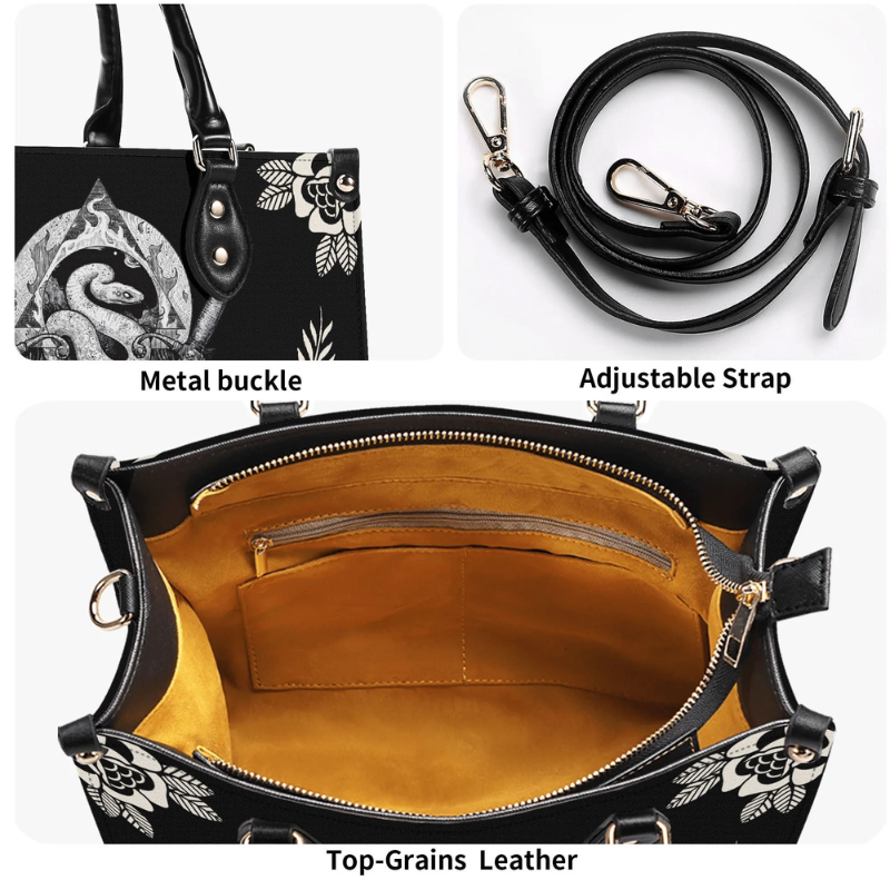Sword And Snake Print Handbag Factory Direct Sales