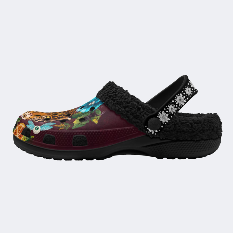 Three-Eyed Leopard Print Slippers/Sandals