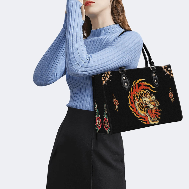 Three-eyed Tiger Print Handbag Factory Direct Sales