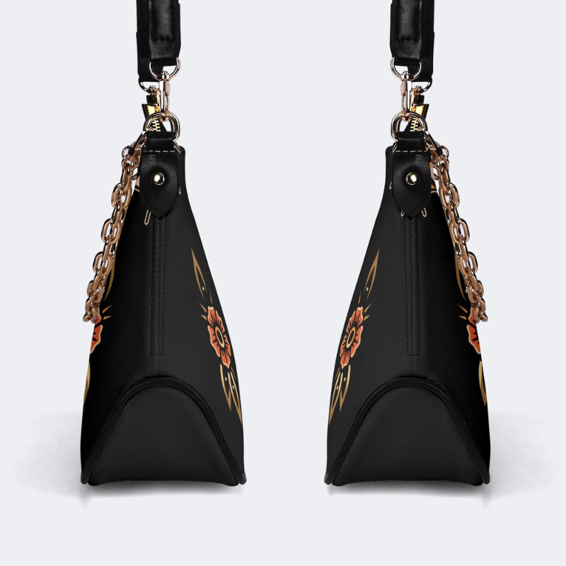Tiger Head On Dagger Leather Crossbody Bag Factory Direct Sales