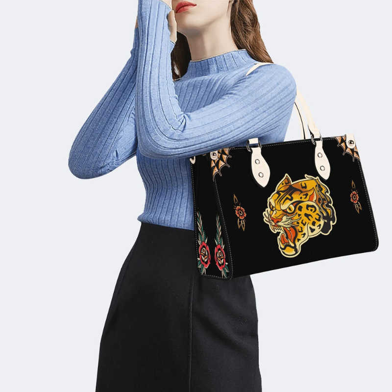 Tiger Head Print Handbag Factory Direct Sales