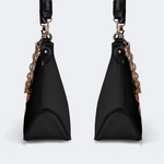 Traditional Tiger And Dragon Print Leather Crossbody Bag