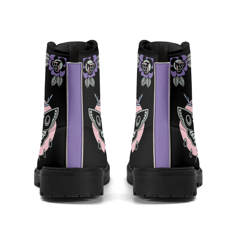 Unisex Death Moth Art Print Boots Factory Direct Sales_02