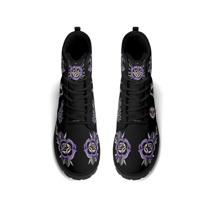 Unisex Death Moth Art Print Boots Factory Direct Sales_03