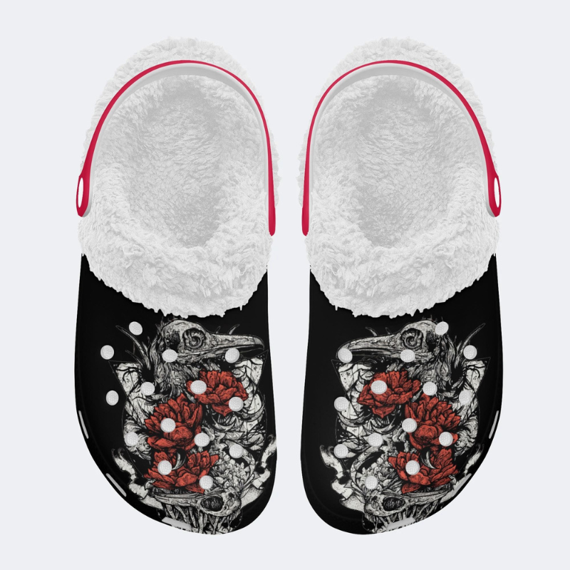 Vintage Crow And Roses Slippers/Sandals Factory Direct Sales