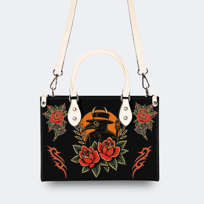 Vintage Crow Man Print Handbag Factory Direct Sales_03
