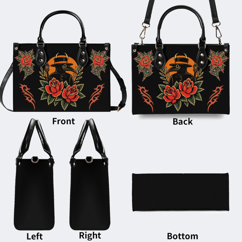 Vintage Crow Man Print Handbag Factory Direct Sales_10