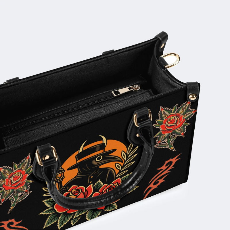 Vintage Crow Man Print Handbag Factory Direct Sales_11