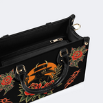 Vintage Crow Man Print Handbag Factory Direct Sales_11