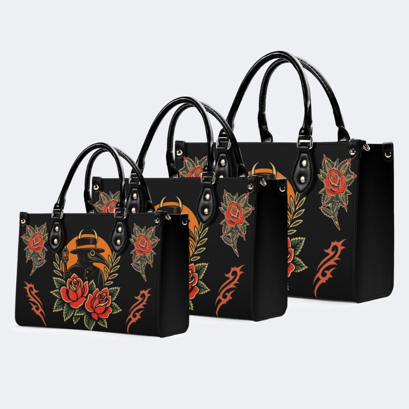 Vintage Crow Man Print Handbag Factory Direct Sales_13