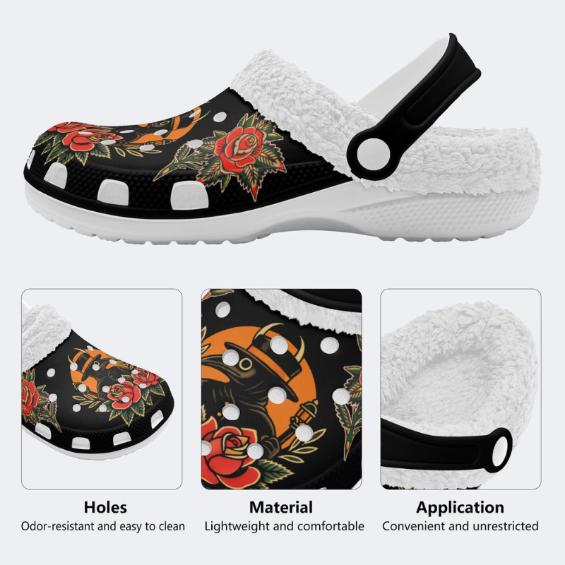 Vintage Crow Man Print Slippers/Sandals Factory direct sales_11