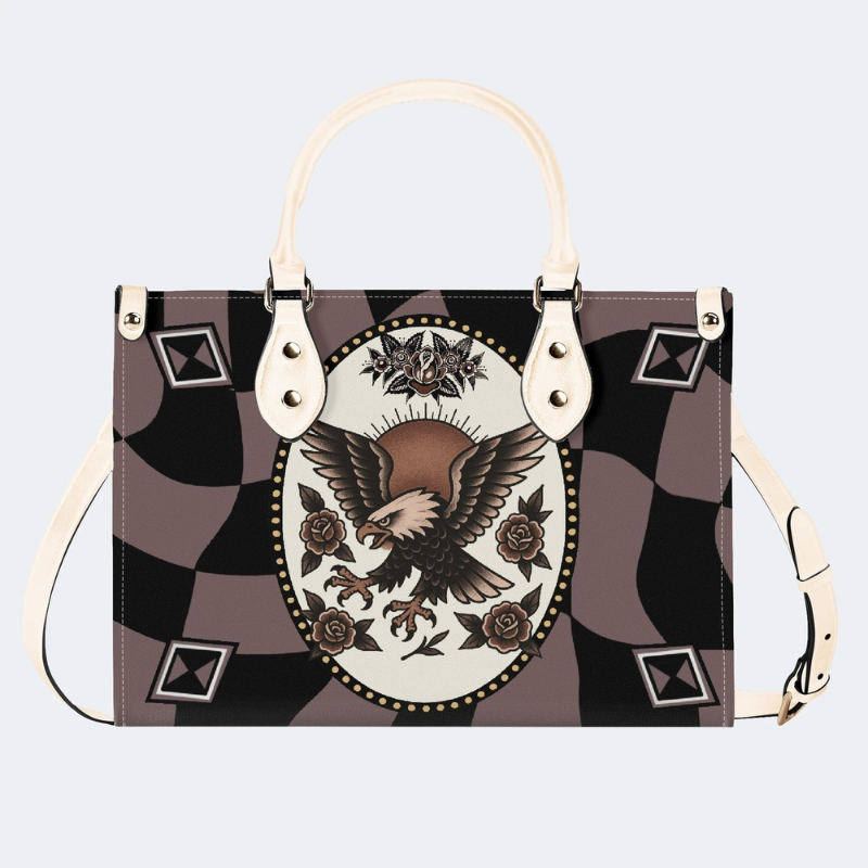 Vintage Eagle Day Print Handbag Factory Direct Sales_01
