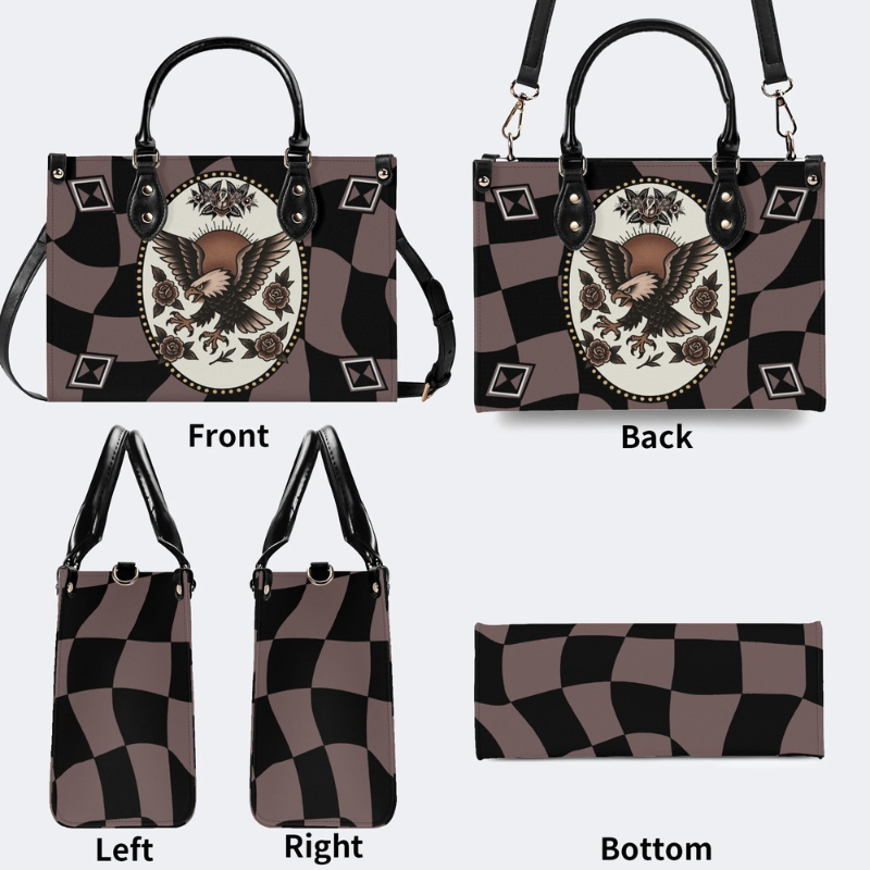 Vintage Eagle Day Print Handbag Factory Direct Sales_10