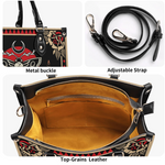 Vintage Red Sun Moth Print Handbag Factory Direct Sales_12