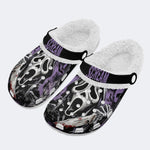 COUPLE SET-Gothic Scream Ghost face & Knife-Fur Lined Slippers