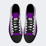 Grey Asexuality Flag High Top Canvas Shoes