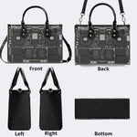 Mechanical Panel Print - Leather Handbag