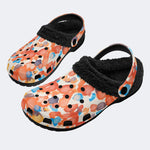 Unisex Ink Print - Fur Lined Slippers/Sandals