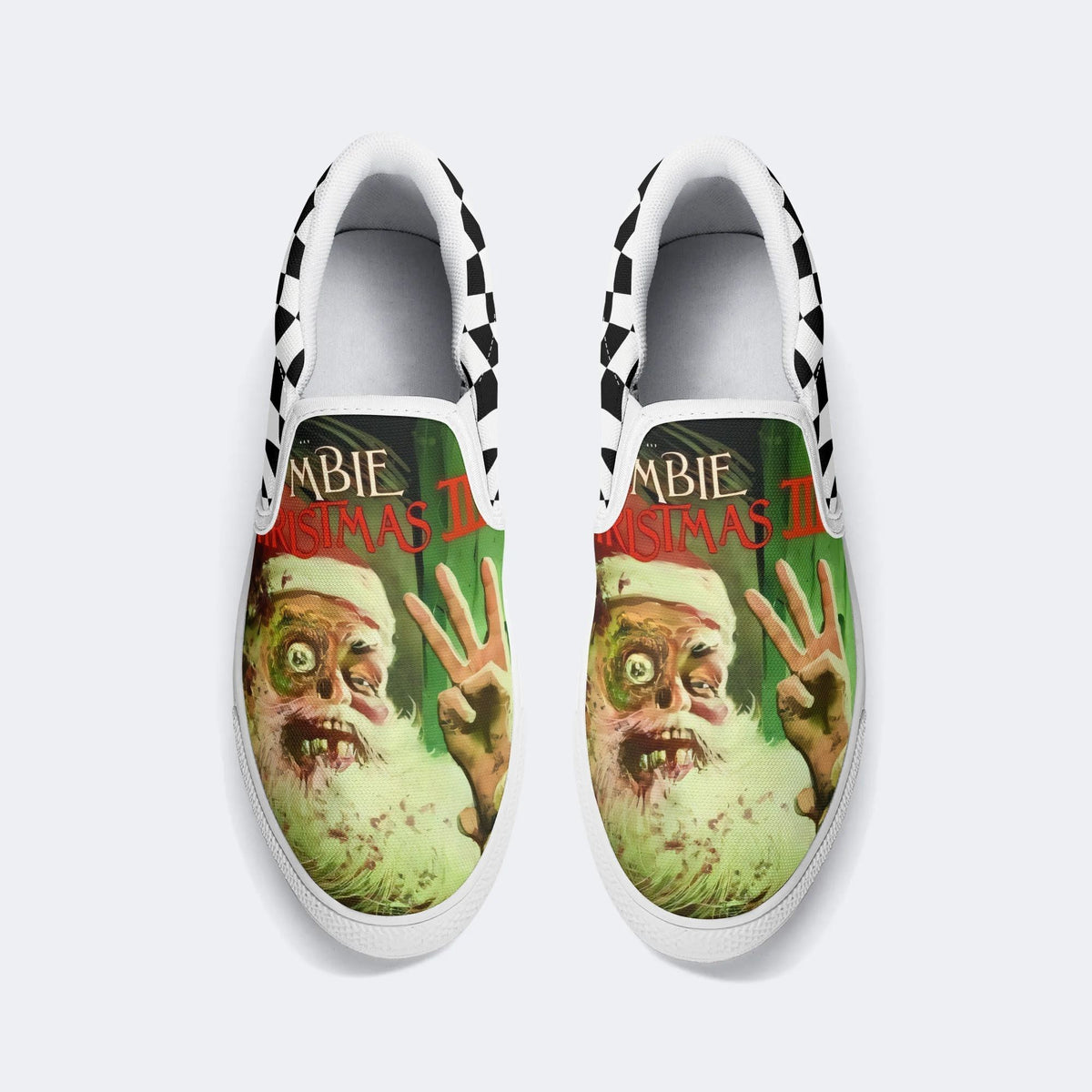 Funny Santa Claus Print - Slip On Shoes