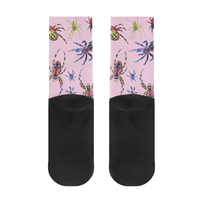 Spider Print On Foundation - Crew Socks