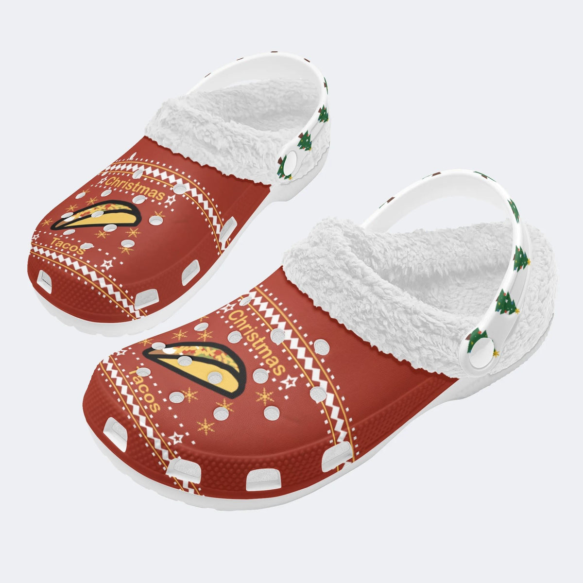 Christmas Tacos Art Print - Fur Lined Slippers