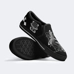 Unisex Death Moth&Skull Print - Slip On Shoes