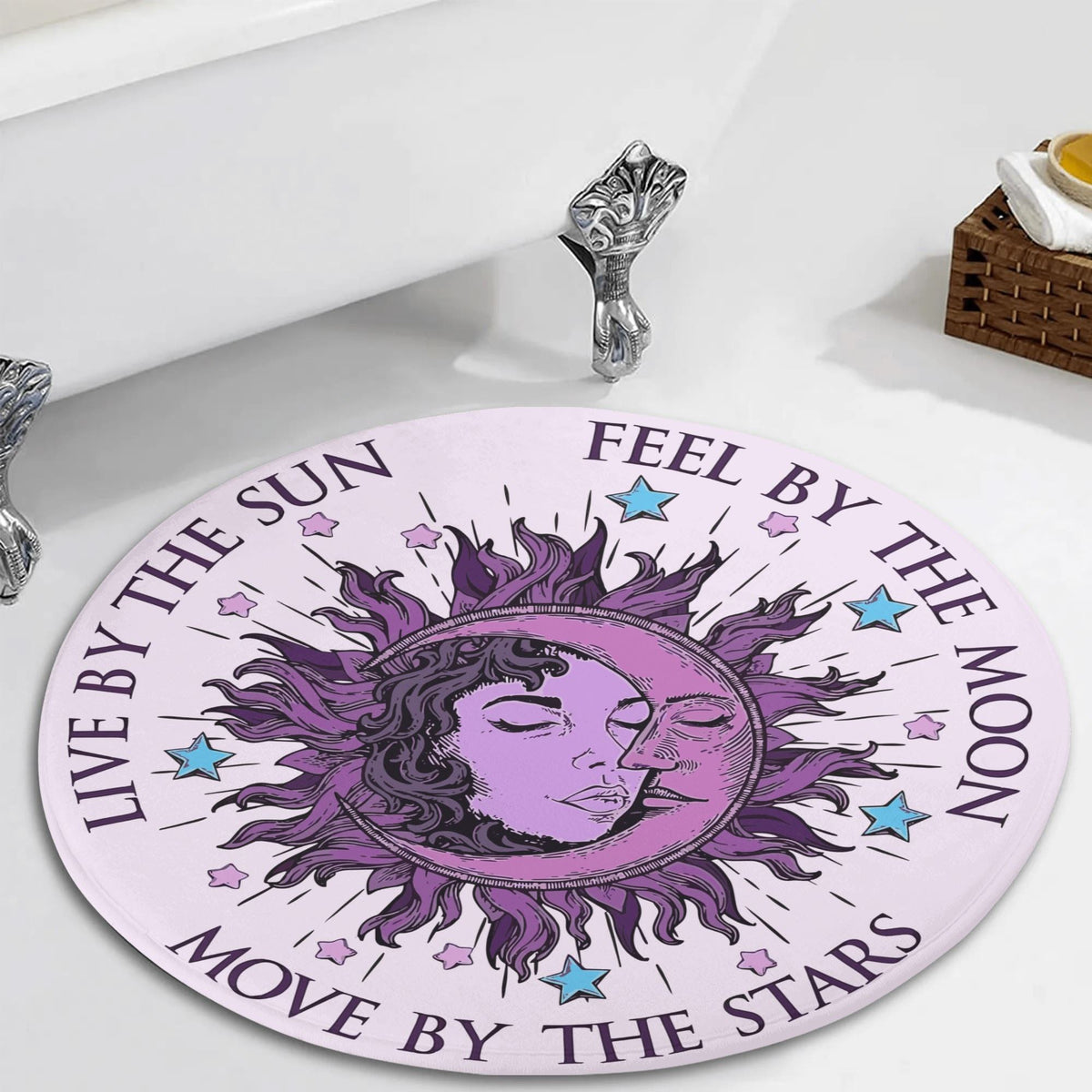 Man And The Moon - Floor Mat