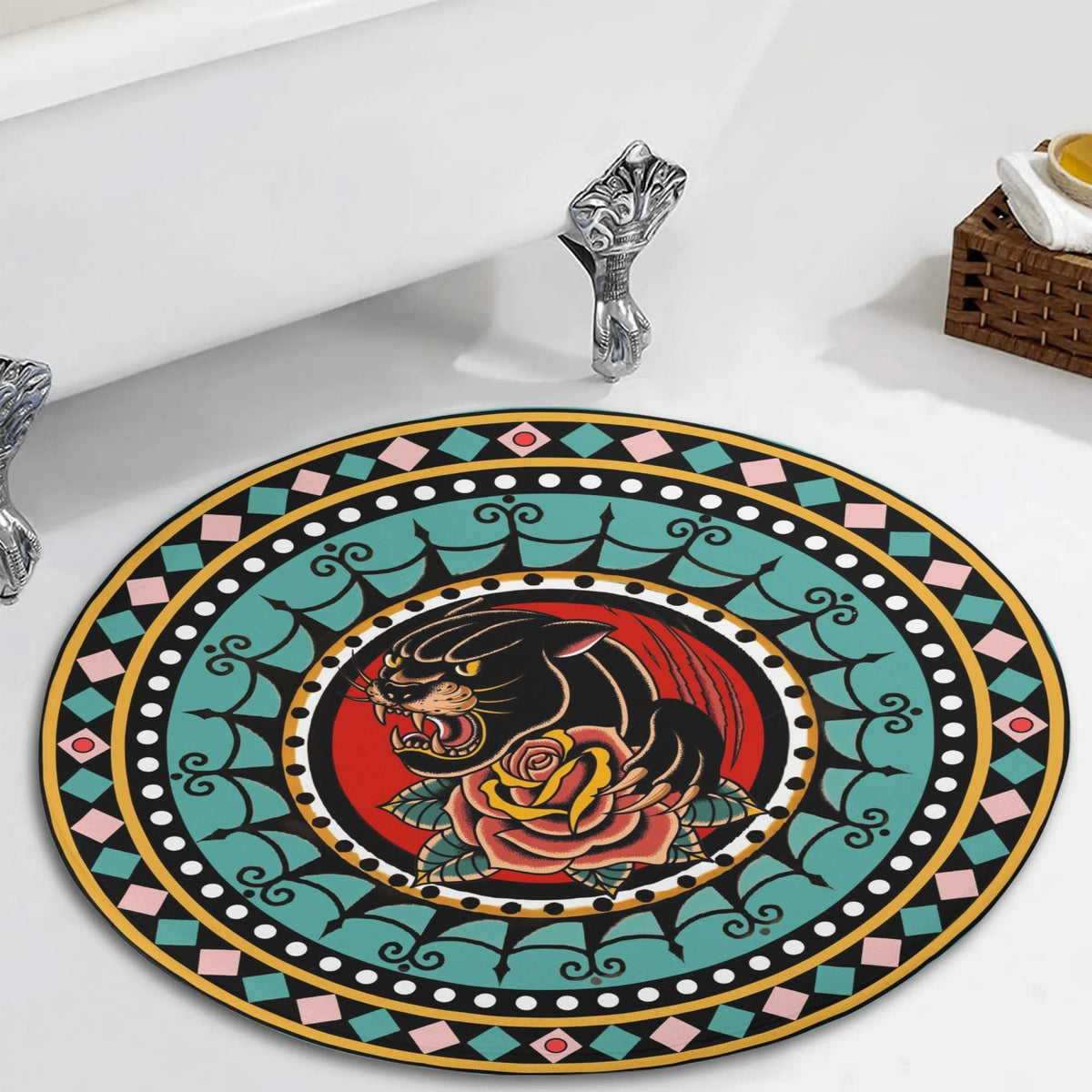 Retro Black Panther Print - Floor Mat