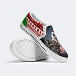 Horror Santa Claus Ghostface Print - Slip On Shoes