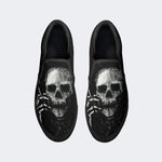 Unisex Skull Print - Slip On Shoes