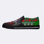 Horror Santa Claus Ghostface Print - Slip On Shoes