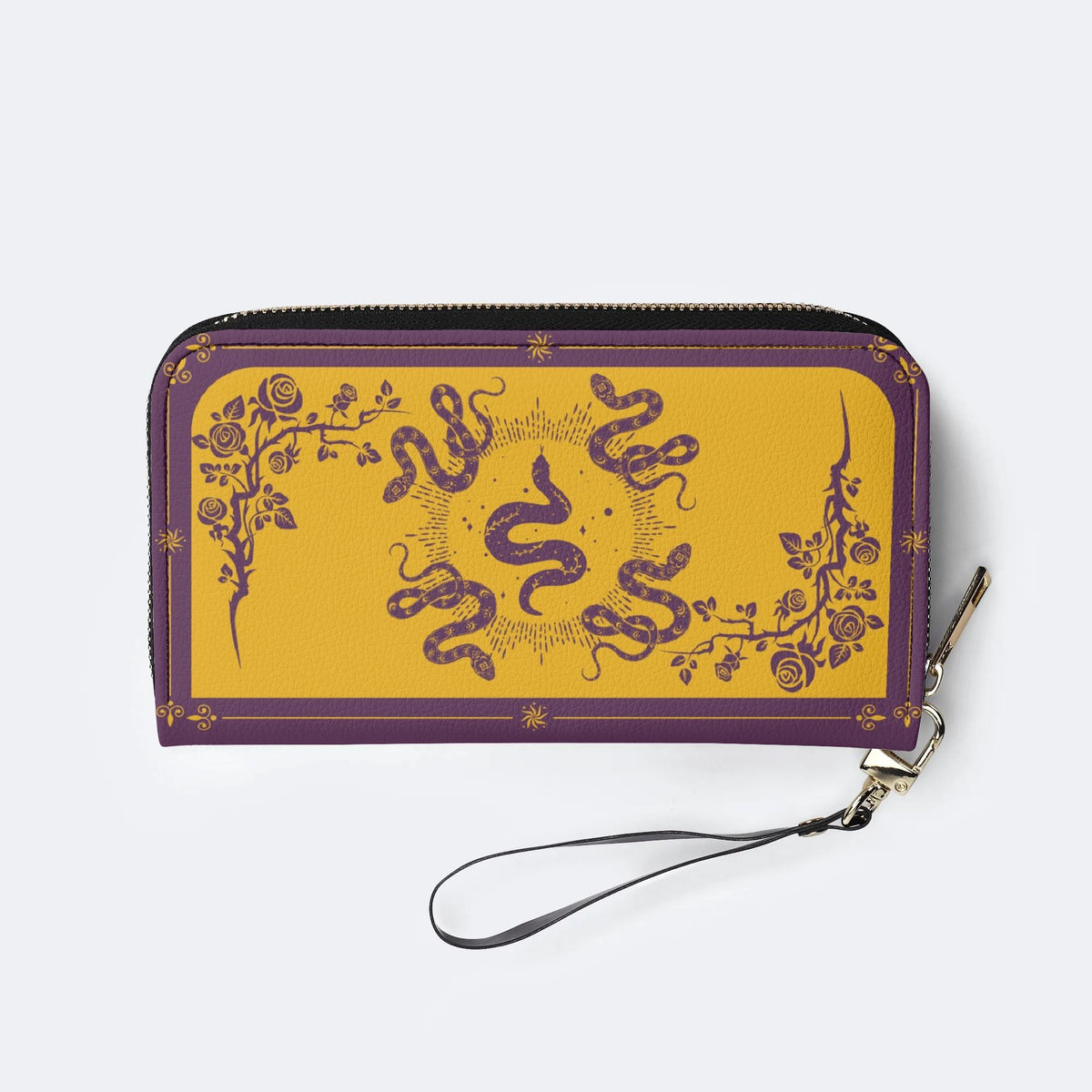 Inscribed Viper Print - Leather Wallet