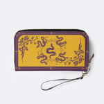 Inscribed Viper Print - Leather Wallet