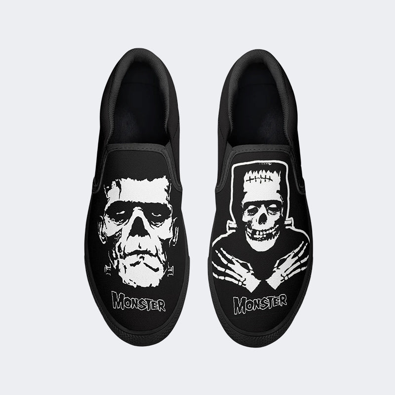 Unisex Monster Skull - Slip On Shoes