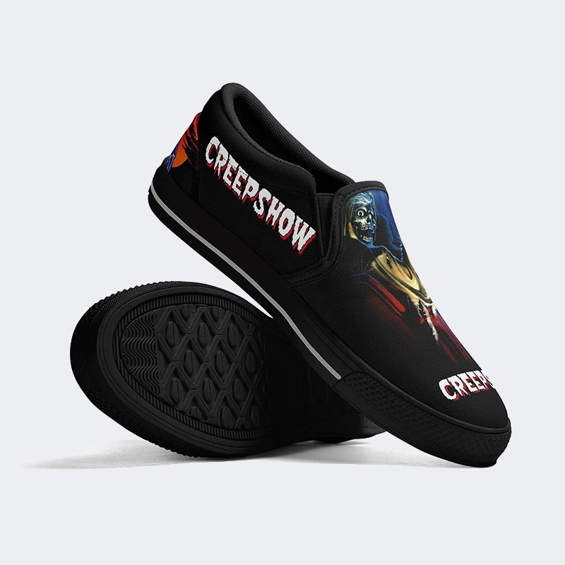 Horror Movie Vintage Graphic Print - Slip On Shoes