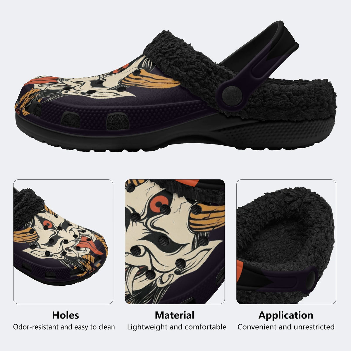 Savage Mask - Fur Lined Slippers/Sandals