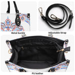 Classic Watercolor Moth Print - Leather Handbag