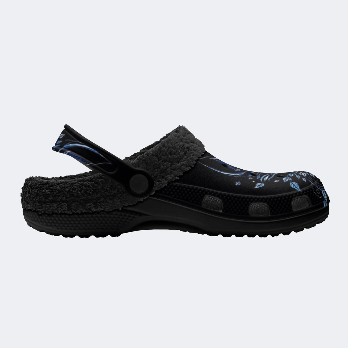 Blue Wolf Leaf - Fur Lined Slippers/Sandals