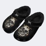 Noble Skull Graphic - Fur Lined Slippers/Sandals