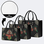 Trust No One Snake Print - Leather Handbag