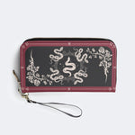Inscribed Viper Print - Leather Wallet