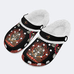 Traditional Ninja Frog Print - Fur Lined Slippers/Sandals