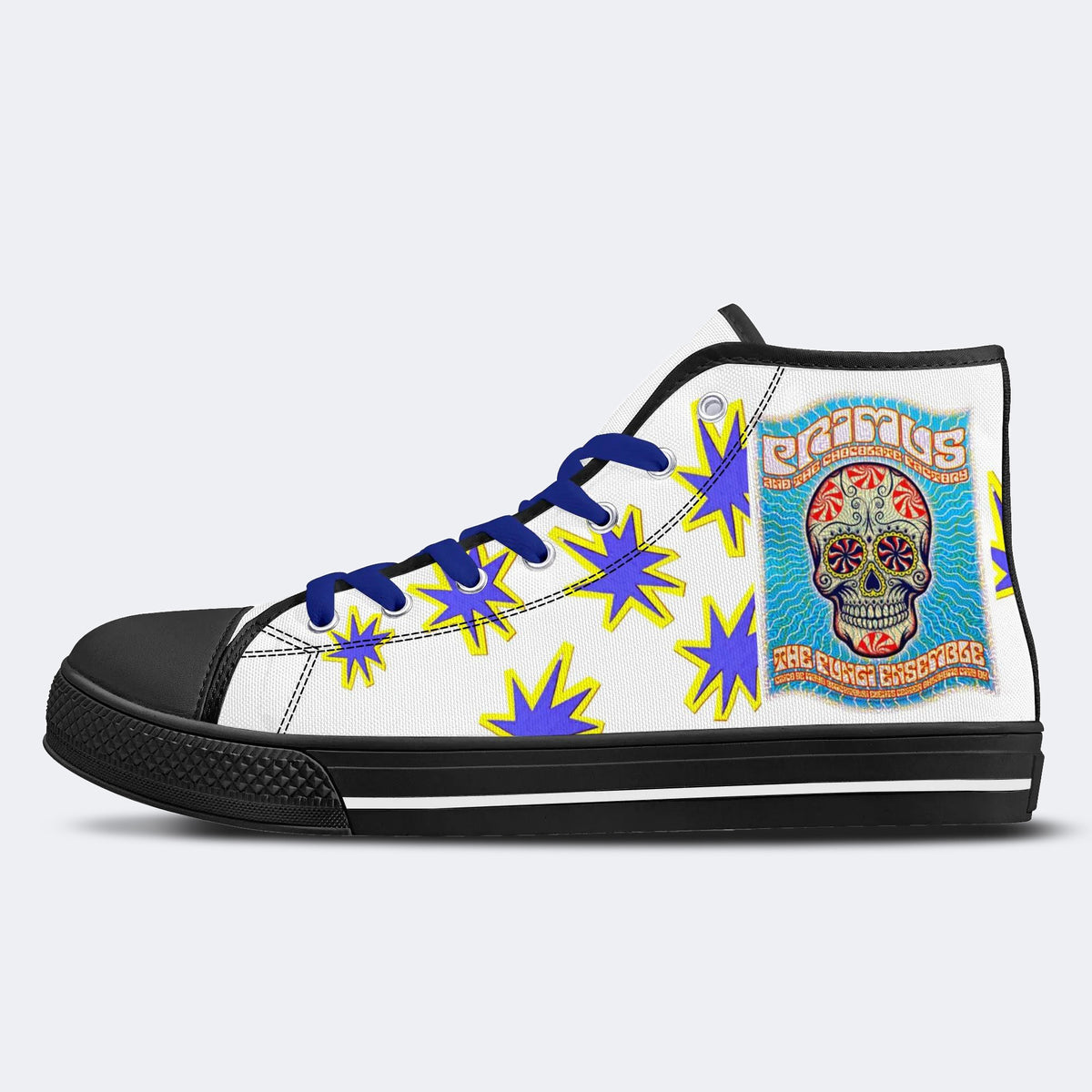 Unisex Skull Print - High Top Canvas