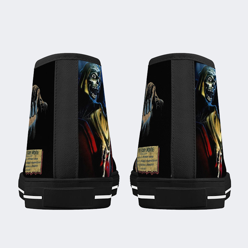 Horror Movie Vintage Graphic - High Top Canvas