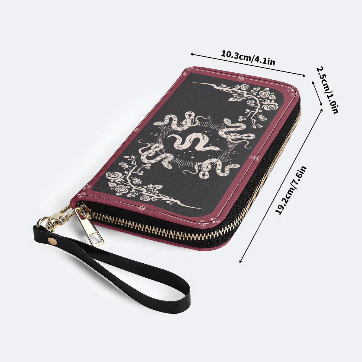 Inscribed Viper Print - Leather Wallet