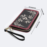 Inscribed Viper Print - Leather Wallet