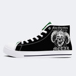 Art Skull Goat Print - High Top Canvas